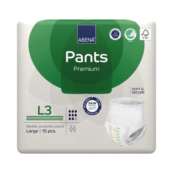 Abena Pants Premium Windelhosen Gr. L3, 2400 ml 15 St