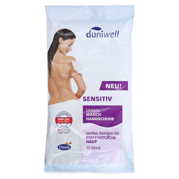 Duniwell Einmal Waschhandschuhe sensitiv 15 St