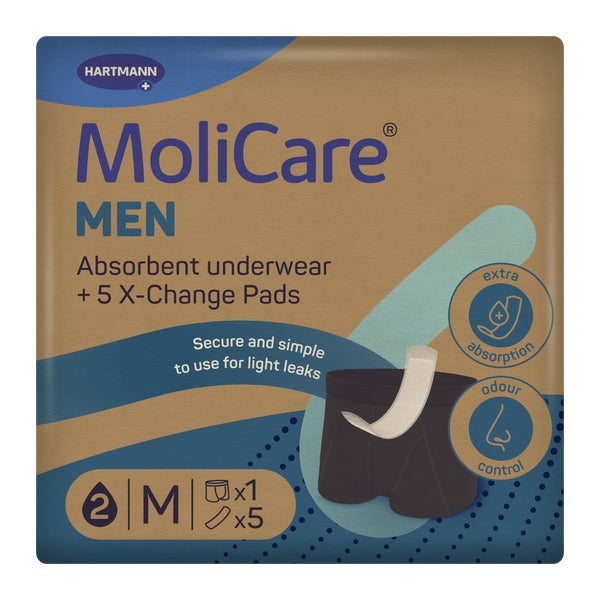 Molicare Men Absorbent Underwear+5 Pads Gr.m 1 St