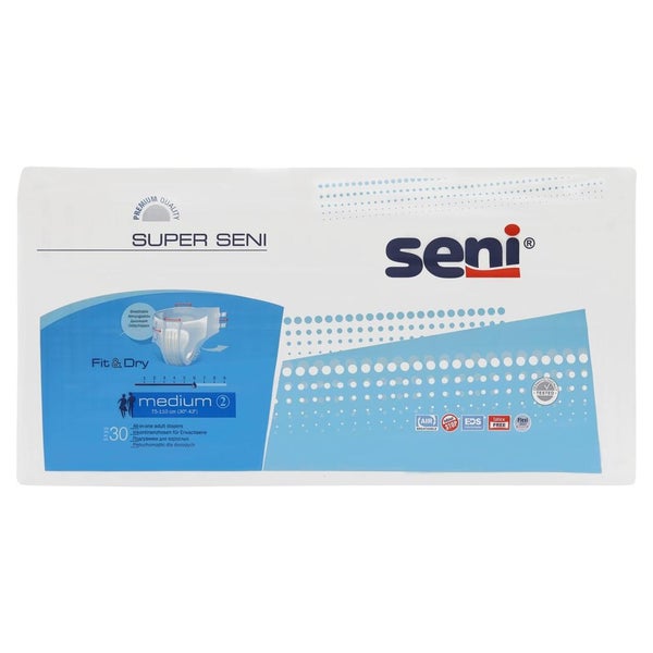 Seni Super Medium Inkontinenzhosen 75 - 110 cm, Unisex, 2300 ml, 30er Pack 30 St