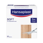 Hansaplast Soft Pflasterrolle, 5m x 4cm 1 St