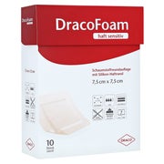 Dracofoam Haft Sensitiv Schaumst.Wund.7, 10 St