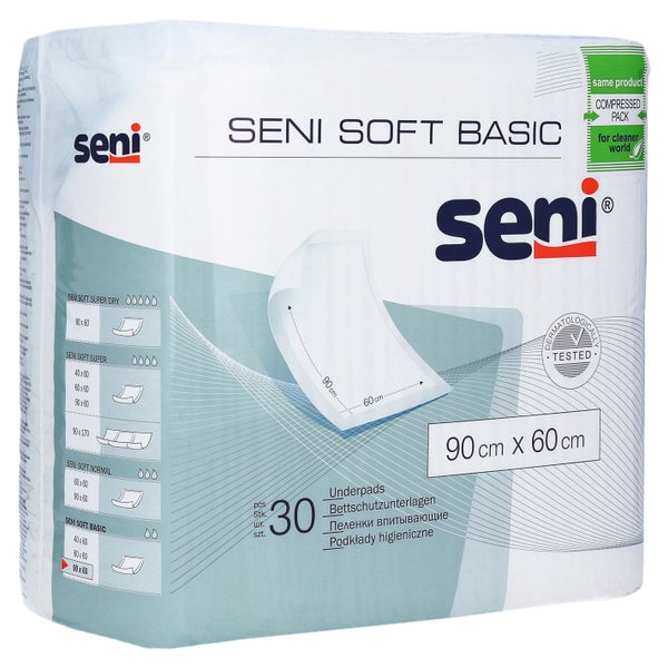 Seni Soft Basic 60 x 90 cm Bettschutzunterlagen Unisex 30er Pack 30 St