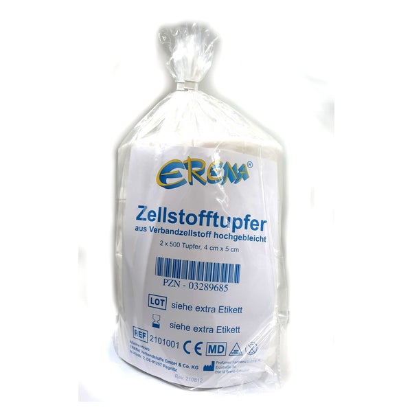 Erena Zellstofftupfer 4x5 cm 2X500 St