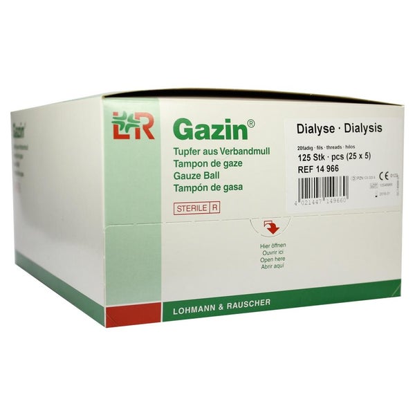 Lohmann Rauscher Gazin Tupfer aus Verbandmull steril - dialyse 2+3 125 Stück 125 St