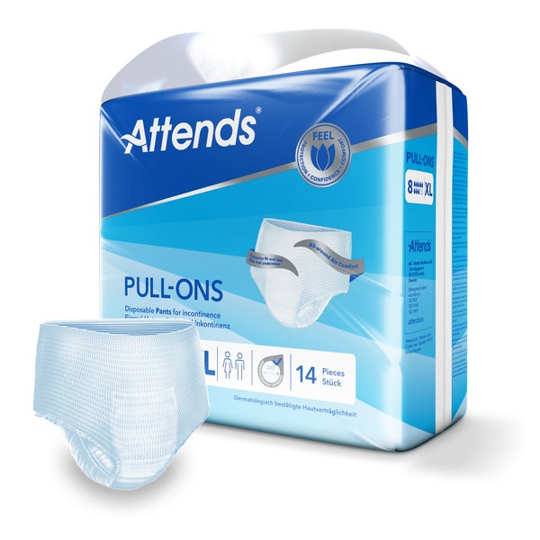 Attends Pull-Ons 8 Extra-Large, 130-170 cm Hüftumfang 14 St