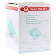 Noba Mullkompresse-steril 8-fach 50 x 2 Stück, 7,5 x 7,5 cm 50X2 St