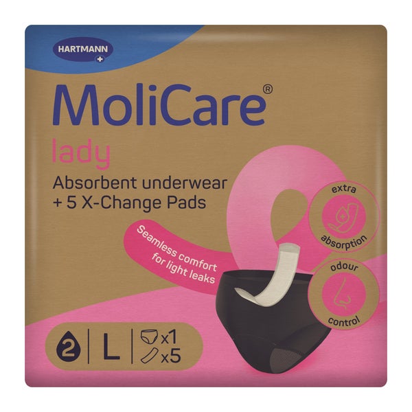 Molicare Lady Absorbent Underwear+5 Pads Gr.l 1 St
